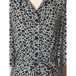 Laundry by Shelli Segal Laundry by Shelli‎ Segal Dress Women 8 Black Ivory Greek Key Belted Button Front Photo 6