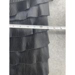 EXPRESS  Women's Dress Tiered Pleated Ruffled Size 6 Strapless Solid Black Sheath Photo 9