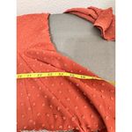 ASOS  DESIGN Rust V Neck Textured Fabric Tie Back Long Sleeves Dress Petite US 12 Photo 11