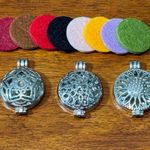 LOT Locket Pendant Necklace Aromatherapy Essential Oil Diffuser Locket Silver Photo 0