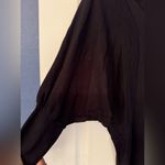 Lauren Moshi Women’s Black Wide V Neck Sweater Top Size XS Photo 6