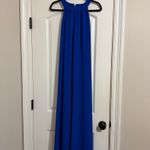 Blue High Neck Maxi Dress Size 2X Photo 2