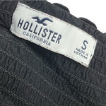 Hollister  Women’s Black Tube Top Strapless‎ Smocked Cropped Shirt Size Small Photo 4