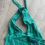 Lole  Swim Suit Green Leaf Print 2 Piece Small Tankini Top Large Bikini Bottom Photo 1