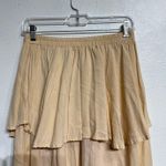 Faithfull the Brand  Peach Tiered Ruffle Midi Skirt Sz S Photo 5