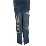 American Eagle Outfitters Tomgirl Overalls Distressed Denim Blue Size M Photo 4
