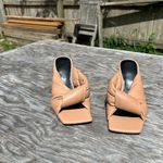 Marc Fisher New Dellian Heeled Sandal Tan Leather | Women Sandals 6.5 Photo 1