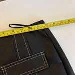 Forever 21 Faux Leather Mini Skirt Pockets Top Stitch Black Size Small 28 Waist Photo 6