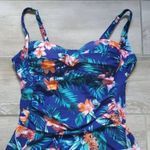 Sunsations 2X Skirted One Piece Bathing Suit | Swim Dress One Piece Bathing Suit Blue Photo 1