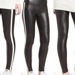 Spanx  Faux Leather Side Stripe Leggings Black - Small Photo 0