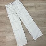 PTCL Cream Wide Leg Cargo Jeans Size 27 Photo 0