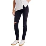 Madewell Maternity Over-the-Belly Skinny Jeans in Black Sea Photo 4