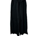 New York & Co. Womens Black Jumpsuit Wide Leg Crops Black Photo 3