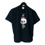 Jerzees 80s Vintage Skull Dagger Snake T Shirt USA Graphic Tee Black Small S Photo 1