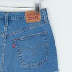 Levi's Womens 501 High Rise Button Fly Demin Shorts Size 27 Blue Raw Hem Festival Photo 3