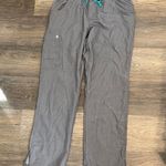 FIGS Kade Cargo Grey Medical Scrub Pants w/Teal Drawstring Size Small Photo 0