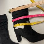 Bamboo  Black Heeled Slouch Faux Suede Boots Size 10 Daystar-01S New Without Tag Photo 6