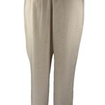 ZARA  Women's Beige High Waisted Pleated Drawstring Tapered Trousers Pants Size S Photo 2