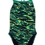 TYR Swimsuit Green Swirl Miramar Diamondfit One Piece 28 XS 0 2 Photo 1