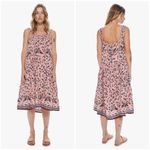 Natalie Martin 💕💕 Jasmine Dress ~ 100% Silk Lotus Print Champagne Medium M NWT Photo 2