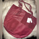 Free People NWT  + Sundown Wilds Suede Nubuck Burgundy Bag Photo 1