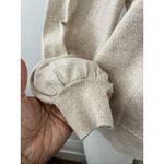 J.Crew  Factory Cotton Cashmere Oatmeal Crew Neck Pullover Sweater Women's Lg Photo 4