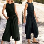 Peruvian Connection Twyla Sleeveless Long Jersey Tunic Dress Lagenlook - M ๐งก๐ Photo 2