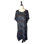 CAbi  Dress Women Small Black Muse Floral Print Flutter‎ Sleeve Mini Boho Cottage Photo 1