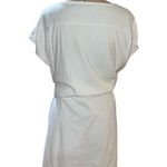 Woolrich  Solid White Tie Waist Scoop Neck Short Sleeved Women’s Dress size XL Photo 6