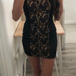 G by Guess Black Strapless Mini Dress with Lace Nude Front Panel size Small Stretchy Photo 0