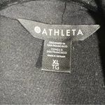 Athleta Black Cozy Waffle Knit Wind Down Sleep Robe Photo 2