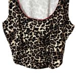 Mixed Threads Leopard Print Tank Top Size 2X Y2K Red Lace Corset Style Photo 2