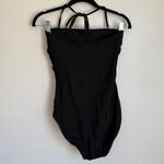 J.Crew NWT  Strapless One-piece Swimsuit Bathing Suit in Black Sz S AO438 Photo 4