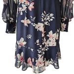 Eliza J  Floral Asymmetrical Ruffle Shift Dress Womens Size 4 NWOT Photo 3