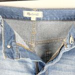 Madewell  Blue Denim High Rise Side Slits Frayed Hem Jean Shorts, Size 32 Photo 7