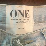 One Teaspoon Outlaw Distressed Light Wash Blue Jean Shorts EUC Photo 1