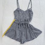 Hollister  Gingham Ruffle Romper - Black/White - S Photo 11