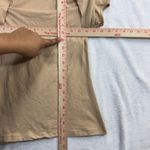 Ambiance Apparel  L Shrug Stretch Knit Top Beige Y2K Basic Layer Ballet Cleangirl Photo 3