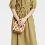 Universal Threads Universal Thread Dress Small Tribeca Green Puff Short Sleeve Cotton NWT Photo 0