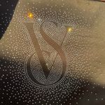 Victoria's Secret Victoria’s Secret black tote bag with silver rhinestone logo Photo 5