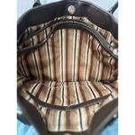 Tiganelli Chocolate Brown Black Leather Shoulder Bag Classic EUC Photo 8