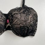 Isaac Mizrahi  Bra Perfect Coverage Lace Padded Underwire Adjustable Black Nude Photo 1