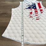 Obnoxious Golf The Patriot Sleeveless Golf Tennis Polo Red White Blue Size Large Photo 2