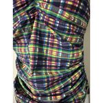 Ganni  Halterneck Ruched Checked One Piece Swimsuit Multicolor NWOT Size S Photo 3