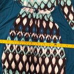 NY & Co Sleeveless Maxi Dress Blue Flowy Boho Western Aztec Coastal Cowgirl Sz M Size M Photo 9