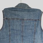 Charter Club Size PP Vest Jacket Denim Sleeveless Button Front & Flap Pockets Photo 6