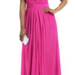 Badgley Mischka Collection Magenta Fluorescent Chiffon Strapless Gown 10 Photo 2