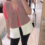 JODIFL size small pink furry sweater vest Photo 2