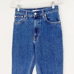 Helmut Lang  High Rise Straight Leg Jeans Raw Hem Size 27 Photo 1