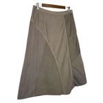 Vintage J Jill Skirt 10 Asymmetrical Lagenlook Boho Gypsy Patchwork Lined Midi Brown Photo 3